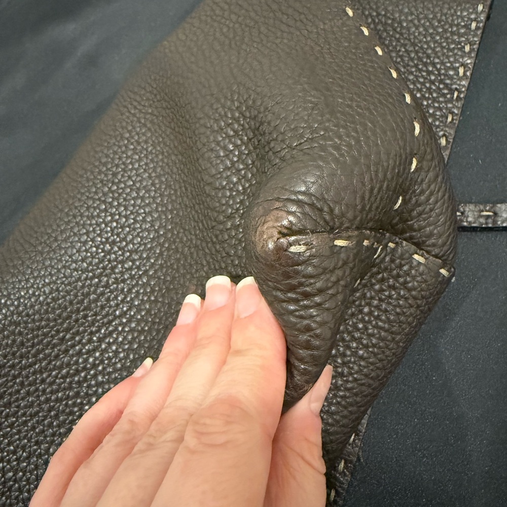 Fendi Selleria Brown pebbled leather tote with dust bag - Picture 11 of 16